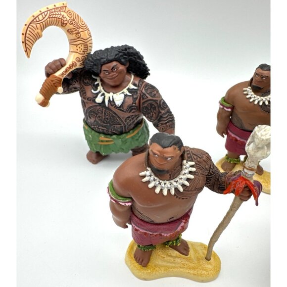 Disney Moana Maui Demigod PVC 4" Inch Figure Heavy Cake Topper Lot of 5 Bird - Picture 3 of 8